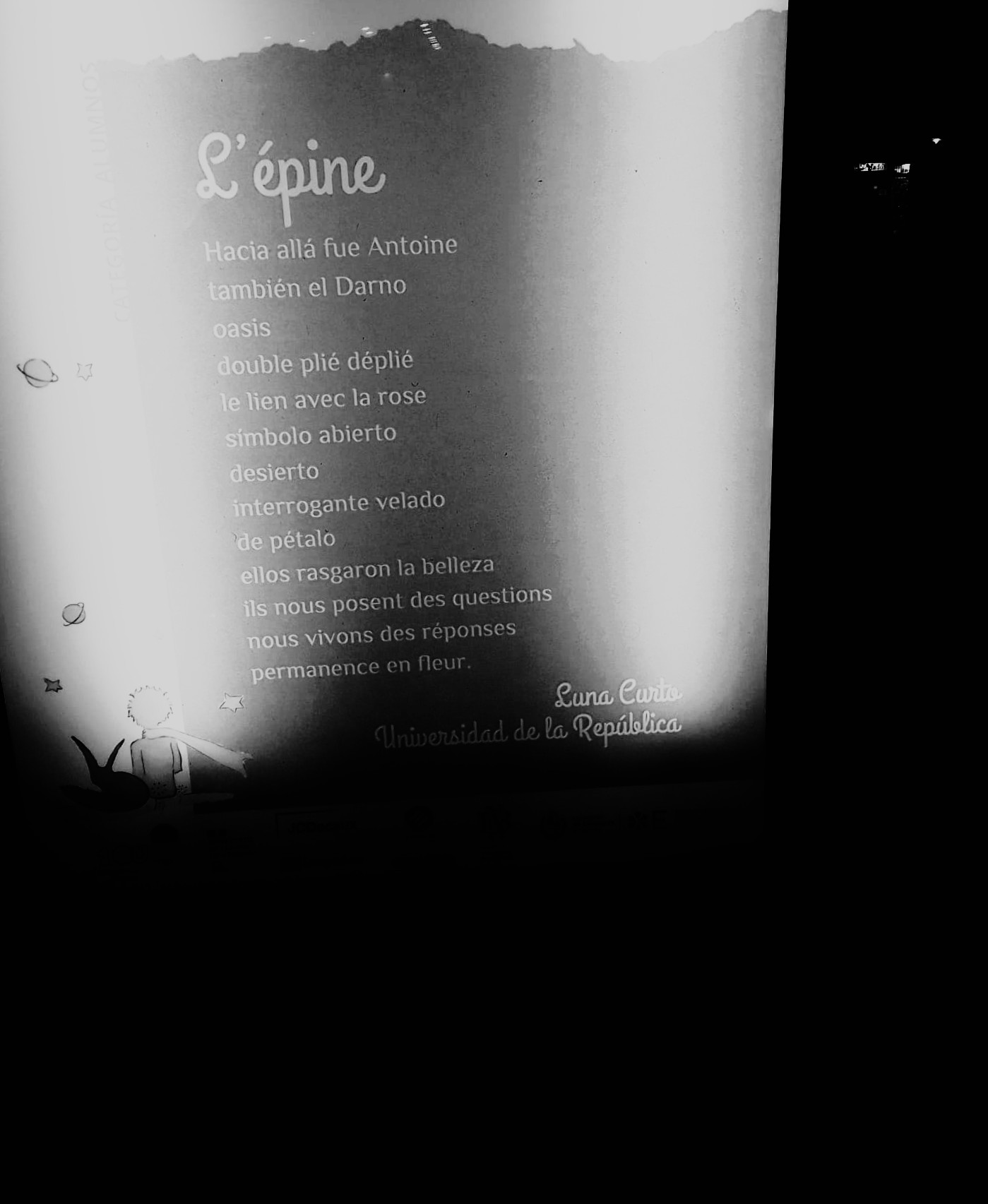 Poema seleccionado Alianza Francesa 2024